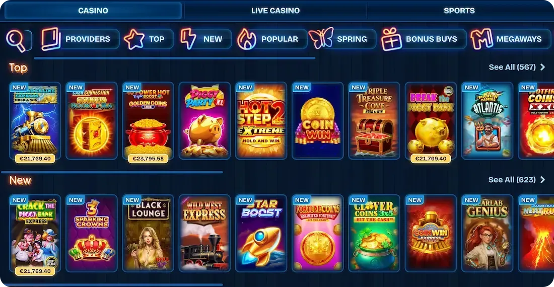 pawnbet casino games
